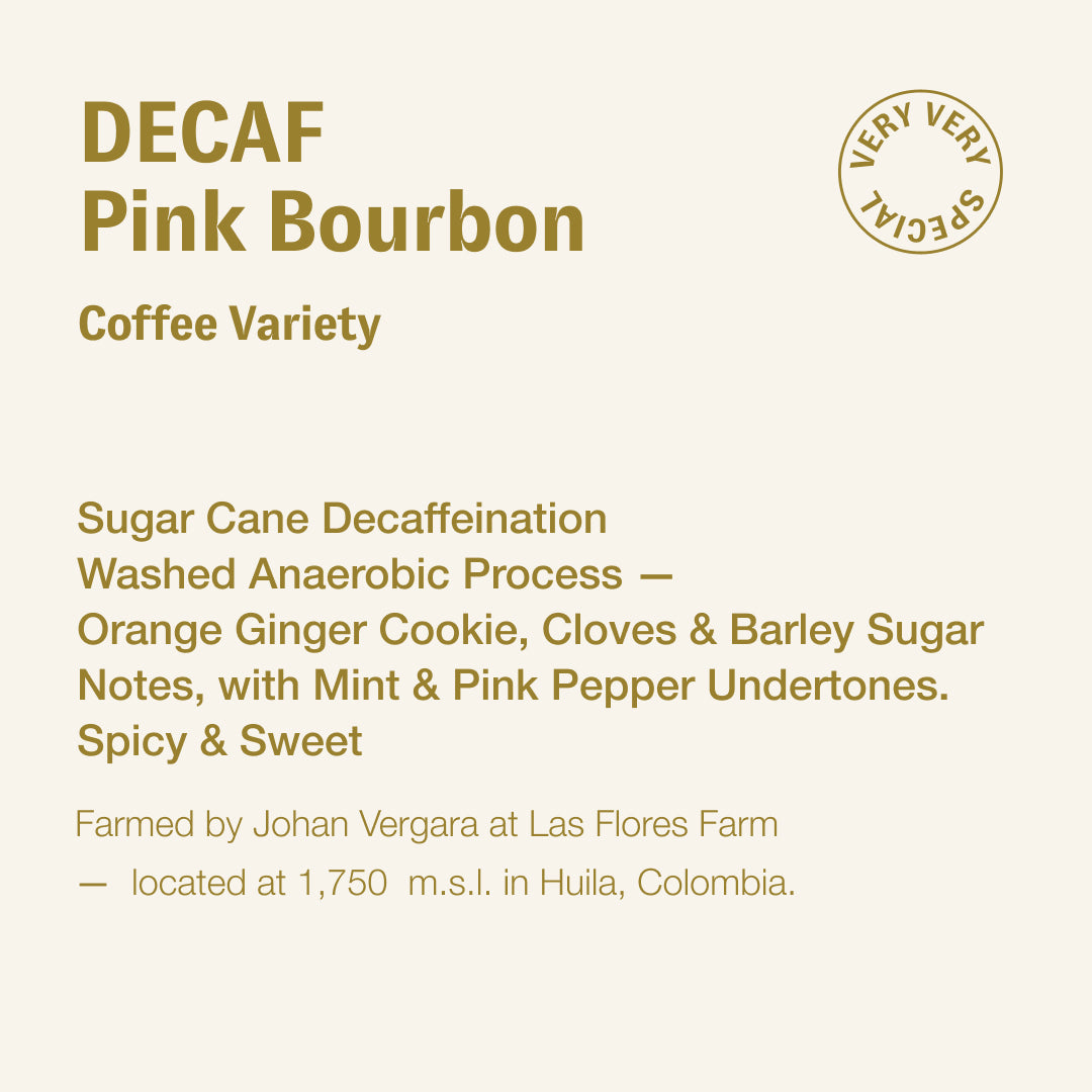 DECAF Pink Bourbon coffee variety, Johan Vergara, Colombia