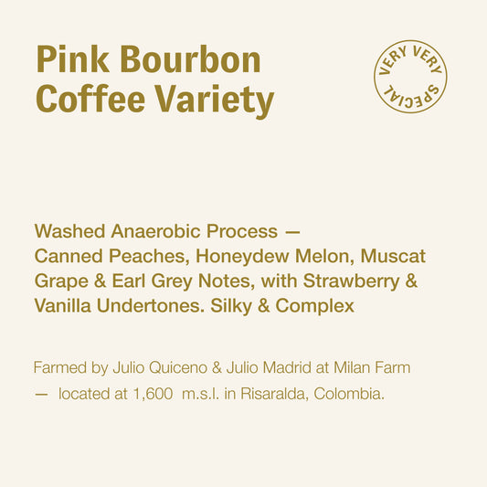 Pink Bourbon coffee variety, Julio Quiceno & Julio Madrid, Colombia